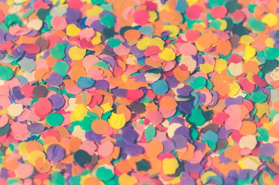 multi colored confetti